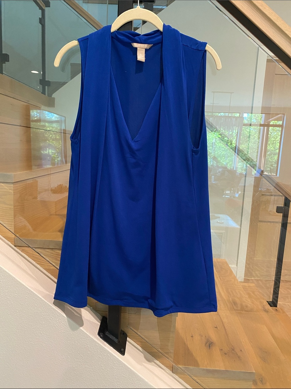 Banana Republic Royal Blue Sleeveless V-Neck Tank top